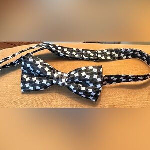 Black and White Checkered Bow Tie and Cummerbund Set